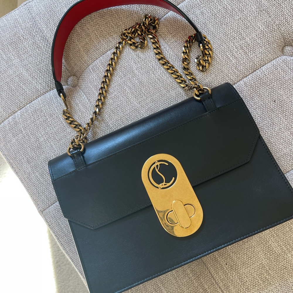 CHRISTIAN LOUBOUTIN.Elisa large leather shoulder bag.